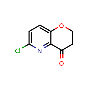 Chemical structure of 6-chloro-2,3-dihydro-4H-pyrano[3,2-b]pyridin-4-one , CAS 1936199-87-9, AChemBlock X188315
