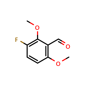 Chemical structure of 3-fluoro-2,6-dimethoxybenzaldehyde , CAS 1286216-61-2, AChemBlock X188318