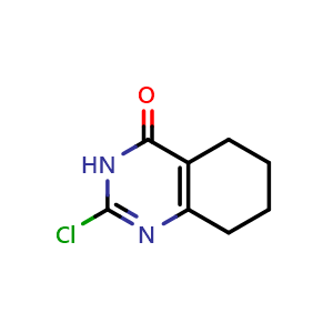 Chemical structure of 2-chloro-5,6,7,8-tetrahydroquinazolin-4(3H)-one , CAS 178308-51-5, AChemBlock X188323