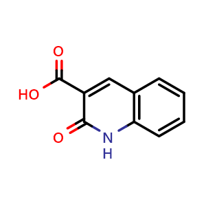Chemical structure of 2-oxo-1,2-dihydroquinoline-3-carboxylic acid , CAS 2003-79-4, AChemBlock X188351