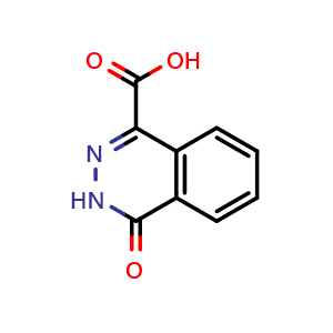 Chemical structure of 4-oxo-3,4-dihydrophthalazine-1-carboxylic acid , CAS 3260-44-4, AChemBlock X188362