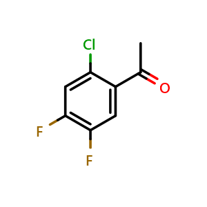 Chemical structure of 2'-Chloro-4',5'-difluoroacetophenone , CAS 121872-94-4, AChemBlock X188370