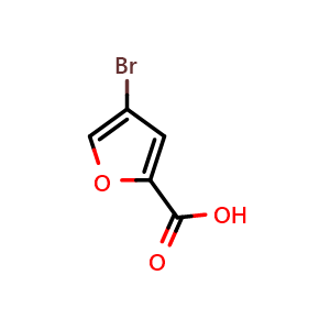 Chemical structure of 4-bromofuran-2-carboxylic acid , CAS 3439-02-9, AChemBlock X188373