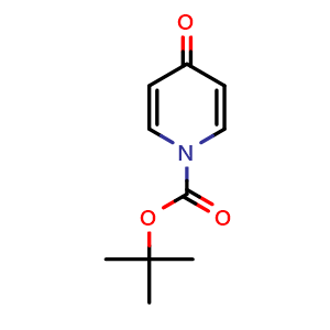 Chemical structure of 4-Oxo-4H-pyridine-1-carboxylic acid tert-butyl ester , CAS 332940-69-9, AChemBlock X188416