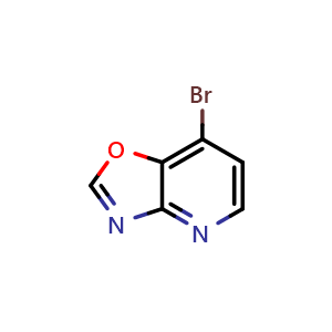 Chemical structure of 7-Bromo-oxazolo[4,5-b]pyridine , CAS 1429901-88-1, AChemBlock X188434