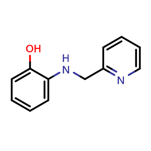 Chemical structure of 2-((pyridin-2-ylmethyl)amino)phenol , CAS 102212-26-0, AChemBlock X188440