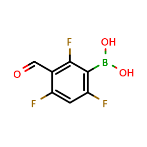 Chemical structure of (2,4,6-Trifluoro-3-formylphenyl)boronic acid , AChemBlock X188459