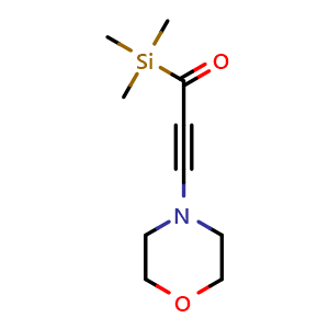Chemical structure of 1-Morpholin-4-yl-3-trimethylsilanyl-propynone , CAS 87514-37-2, AChemBlock X188517