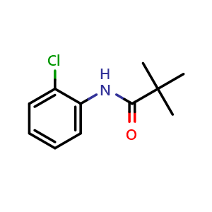 Chemical structure of 2'-Chloro-2,2-dimethylpropionanilide , CAS 62662-74-2, AChemBlock X188523