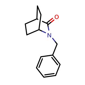 Chemical structure of 2-Benzyl-2-aza-bicyclo[2.2.2]octan-3-one , CAS 74403-57-9, AChemBlock X188573