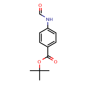 Chemical structure of tert-butyl 4-formamidobenzoate , CAS 477721-50-9, AChemBlock X188635