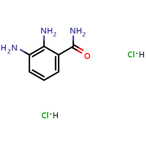 Chemical structure of 2,3-diaminobenzamide dihydrochloride , CAS 266993-72-0, AChemBlock X188656