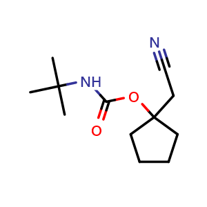 Chemical structure of tert-Butyl (cyanomethyl)(cyclopentyl) carbamate , AChemBlock X188659