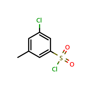 Chemical structure of 3-Chloro-5-methylbenzenesulfonyl chloride , CAS 1049026-35-8, AChemBlock X188667