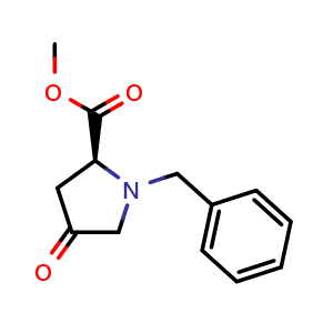 Chemical structure of Methyl (2S)-1-benzyl-4-oxoprolinate , CAS 154456-18-5, AChemBlock X188747