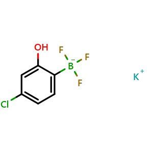Chemical structure of potassium (4-chloro-2-hydroxyphenyl)trifluoroborate , CAS 1418208-90-8, AChemBlock X188761