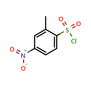 Chemical structure of 2-methyl-4-nitrobenzenesulfonyl chloride , CAS 21320-90-1, AChemBlock X188773