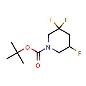Chemical structure of tert-butyl 3,3,5-trifluoropiperidine-1-carboxylate , AChemBlock X188812