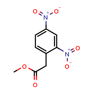 Chemical structure of (2,4-Dinitro-phenyl)-acetic acid methyl ester , CAS 58605-12-2, AChemBlock X188823