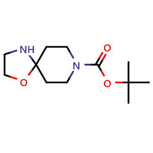 Chemical structure of 1-Oxa-4,8-diaza-spiro[4.5]decane-8-carboxylic acid tert-butyl ester , CAS 886360-95-8, AChemBlock X188839