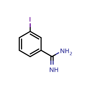 Chemical structure of 3-iodobenzimidamide , CAS 756434-74-9, AChemBlock X188878