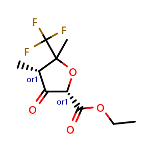 ethyl cis-4,5-dimethyl-3-oxo-5-(trifluoromethyl)tetrahydrofuran-2-carboxylate