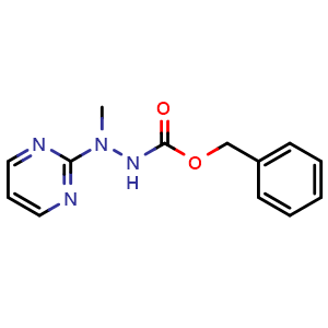 Chemical structure of Benzyl 2-methyl-2-(pyrimidin-2-yl)hydrazinecarboxylate , AChemBlock X188962