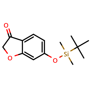 Chemical structure of 6-((tert-butyldimethylsilyl)oxy)benzofuran-3(2H)-one , CAS 299912-77-9, AChemBlock X189001