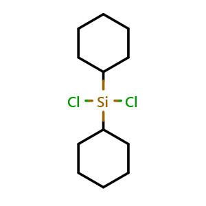 Chemical structure of Dichlorodicyclohexylsilane , CAS 18035-74-0, AChemBlock X189011