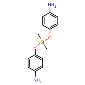 Chemical structure of 4-[(4-aminophenoxy)-dimethylsilyl]oxyaniline , CAS 1223-16-1, AChemBlock X189076