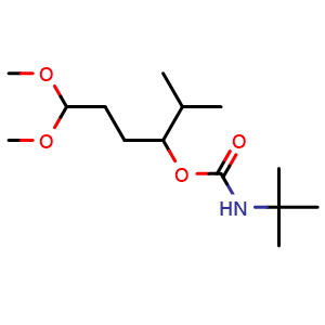 Chemical structure of tert-Butyl (3,3-dimethoxypropyl)(isobutyl) carbamate , AChemBlock X189080
