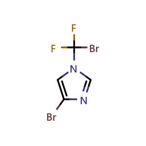 Chemical structure of 4-Bromo-1-(bromodifluoromethyl)-1H-imidazole , CAS 2384457-18-3, AChemBlock X189081