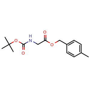Chemical structure of 4-methylbenzyl (tert-butoxycarbonyl)glycinate , CAS 1159512-15-8, AChemBlock X189096