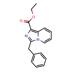 Chemical structure of Ethyl 3-benzylimidazo[1,5-a]pyridine-1-carboxylate , CAS 885276-87-9, AChemBlock X189105