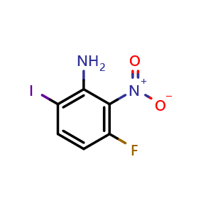 Chemical structure of 3-fluoro-6-iodo-2-nitroaniline , CAS 1955534-80-1, AChemBlock X189113