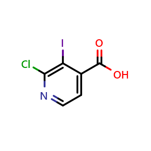 Chemical structure of 2-chloro-3-iodoisonicotinic acid , CAS 1423027-39-7, AChemBlock X189122