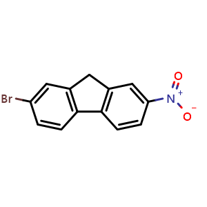 Chemical structure of 2-bromo-7-nitro-9H-fluorene , CAS 6638-61-5, AChemBlock X189153