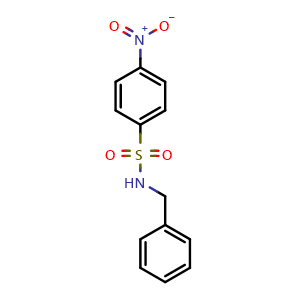 Chemical structure of N-Benzyl-4-nitro-benzenesulfonamide , CAS 52374-25-1, AChemBlock X189166
