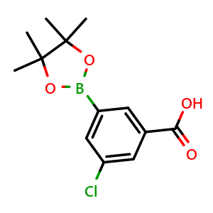 Chemical structure of 3-Carboxy-5-chlorophenylboronic acid pinacol ester , AChemBlock X189198
