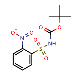 Chemical structure of N-(tert-butoxycarbonyl)-2-nitrobenzenesulfonamide , CAS 198572-71-3, AChemBlock X189201