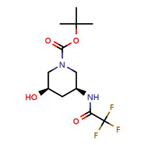 (3R,5S)-3-Hydroxy-5-(2,2,2-trifluoro-acetylamino)-piperidine-1-carboxylic acid tert-butyl ester