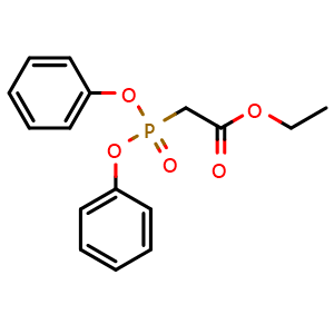 Chemical structure of ethyl 2-diphenoxyphosphorylacetate , CAS 16139-79-0, AChemBlock X189270
