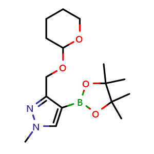 1-methyl-3-(((tetrahydro-2H-pyran-2-yl)oxy)methyl)-4-(4,4,5,5-tetramethyl-1,3,2-dioxaborolan-2-yl)-1H-pyrazole