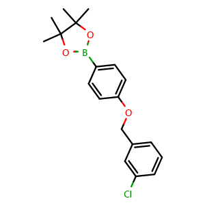 2-(4-((3-chlorobenzyl)oxy)phenyl)-4,4,5,5-tetramethyl-1,3,2-dioxaborolane