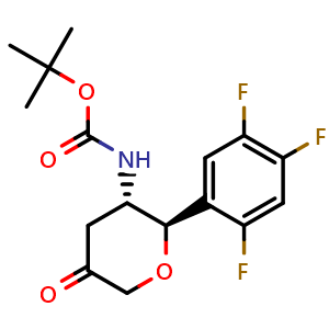 tert-butyl ((2R,3S)-5-oxo-2-(2,4,5-trifluorophenyl)tetrahydro-2H-pyran-3-yl)carbamate