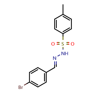 Chemical structure of N'-(4-bromobenzylidene)-4-methylbenzenesulfonohydrazide , CAS 19350-68-6, AChemBlock X189399
