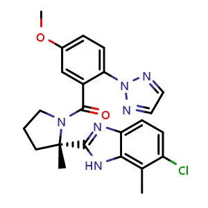 (S)-[2-(6-Chloro-7-methyl-2-benzimidazolyl)-2-methyl-1-pyrrolidinyl][5-methoxy-2-(2H-1,2,3-triazol-2-yl)phenyl]methanone