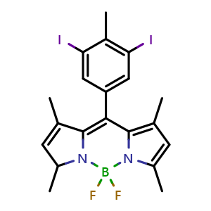 10-(3,5-diiodo-4-methylphenyl)-5,5-difluoro-1,3,7,9-tetramethyl-5H-4l4,5l4-dipyrrolo[1,2-c:2',1'-f][1,3,2]diazaborinine