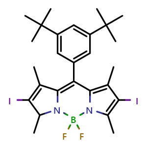 10-(3,5-di-tert-butylphenyl)-5,5-difluoro-2,8-diiodo-1,3,7,9-tetramethyl-5H-4l4,5l4-dipyrrolo[1,2-c:2',1'-f][1,3,2]diazaborinine