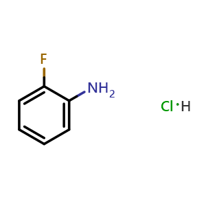Chemical structure of 2-fluoroaniline hydrochloride , CAS 51085-49-5, AChemBlock X189578